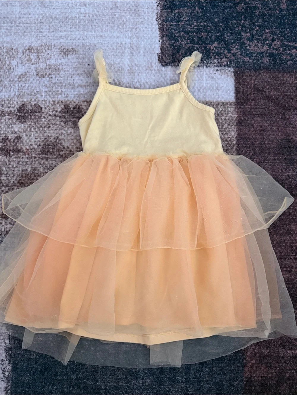 Disney Yellow and Peach Princess Tutu Dress